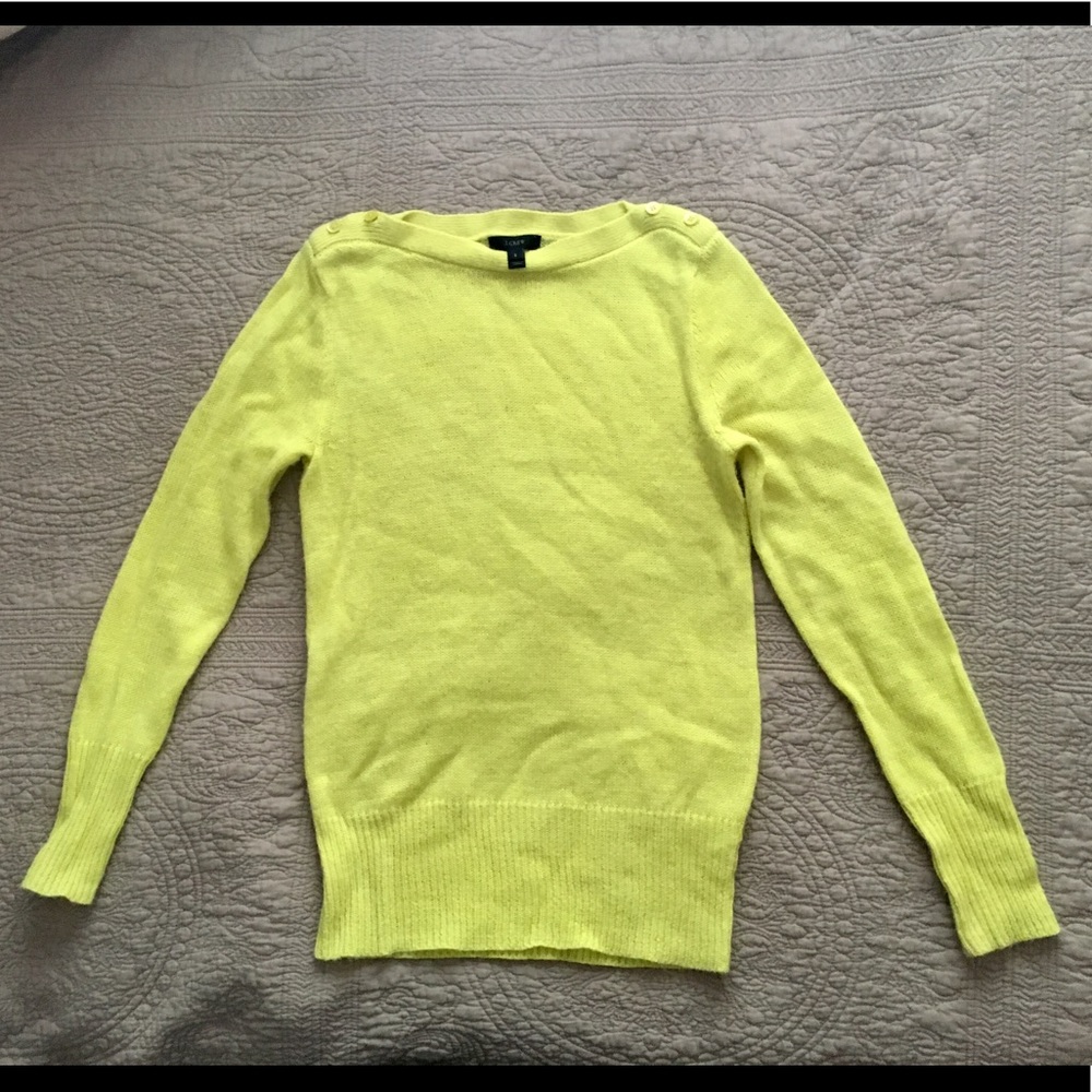 J. Crew Neon Yellow Wool Sweater